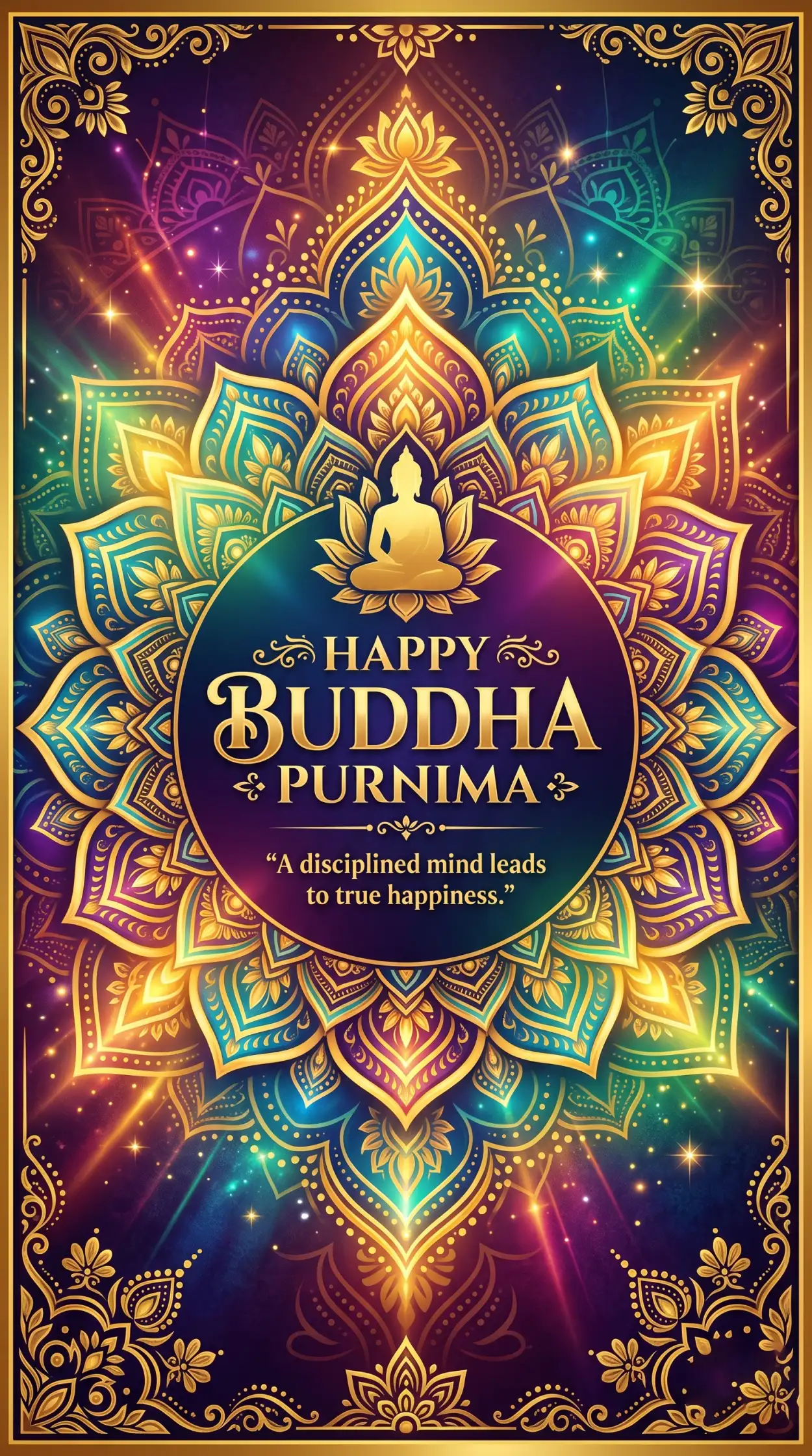 Free Download Buddha Purnima 2026 Festival Wishes Banner - High Quality Happy Buddha Purnima Wishes 2026 Image