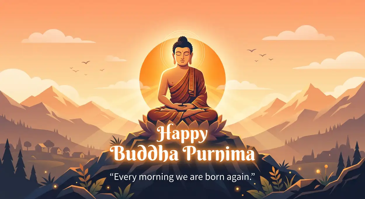 Free Download Buddha Purnima 2026 Good Morning Wishes Images - High Quality Happy Buddha Purnima Wishes 2026 Image