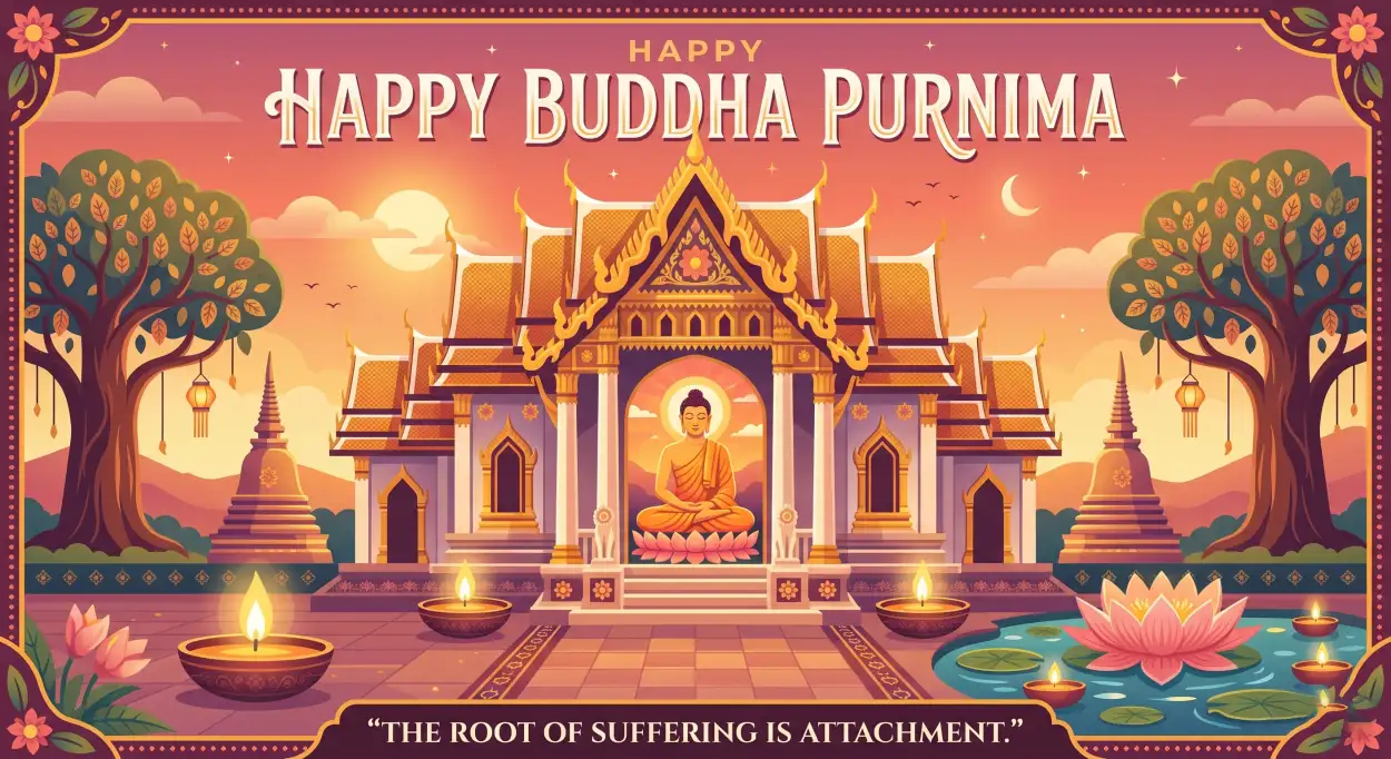 Free Download Buddha Purnima 2026 Hd Festival Banner Images - High Quality Happy Buddha Purnima Wishes 2026 Image
