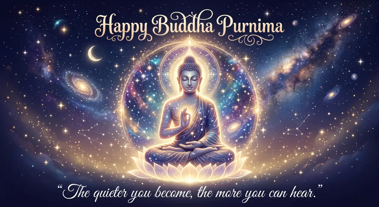 Free Download Buddha Purnima 2026 Meditation Quotes Images - High Quality Happy Buddha Purnima Wishes 2026 Image