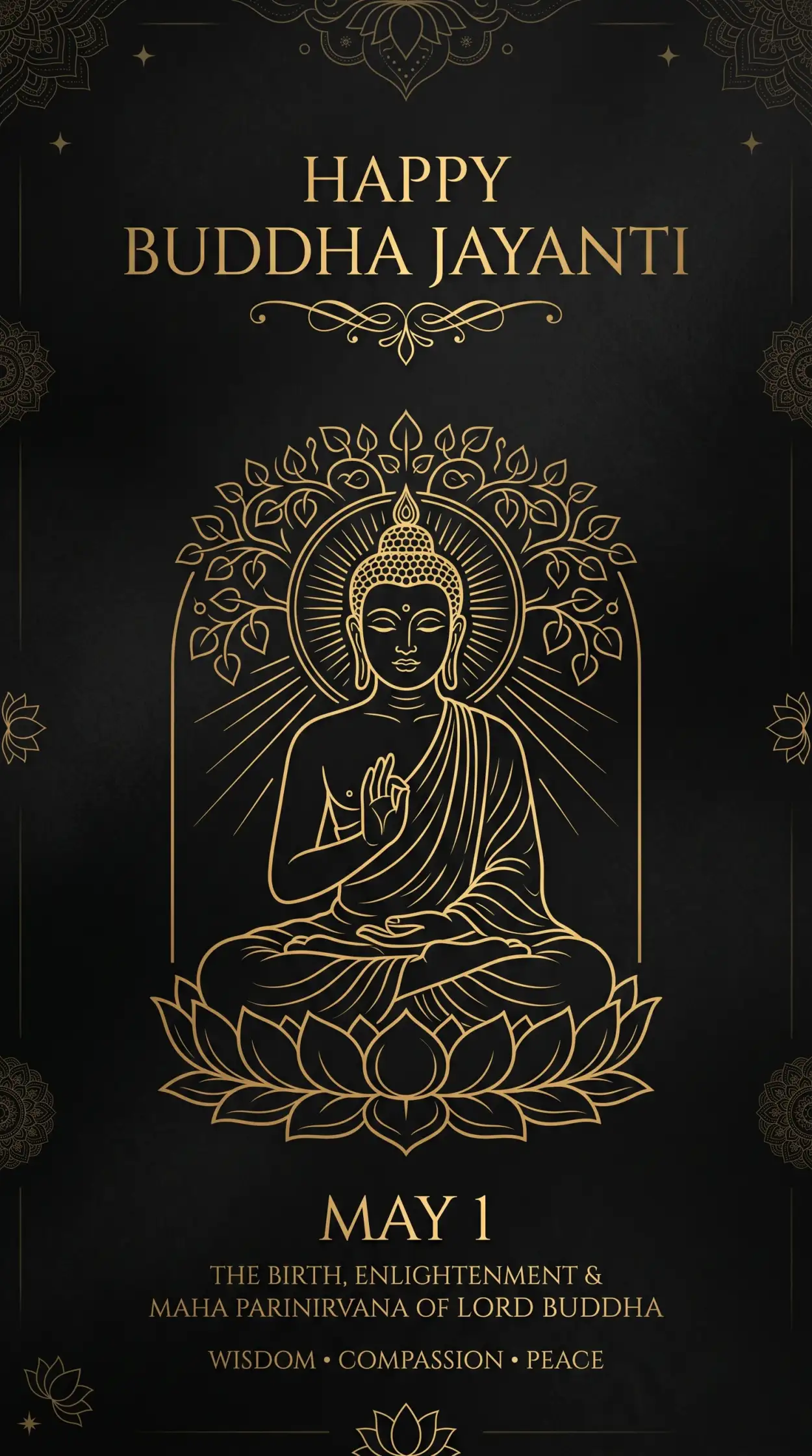 Free Download Buddha Purnima 2026 Minimal Design Ideas - High Quality Happy Buddha Jayanti 2026 Wishes Image