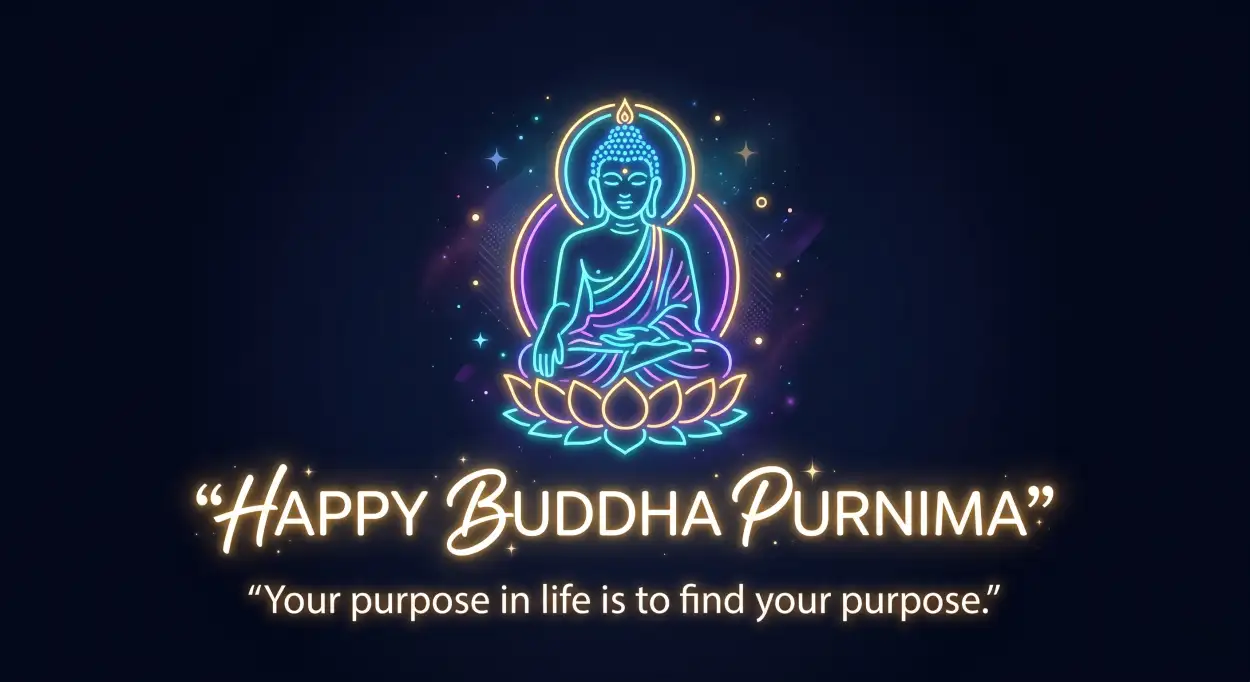 Free Download Buddha Purnima 2026 Quotes For Happiness - High Quality Happy Buddha Purnima Wishes 2026 Image