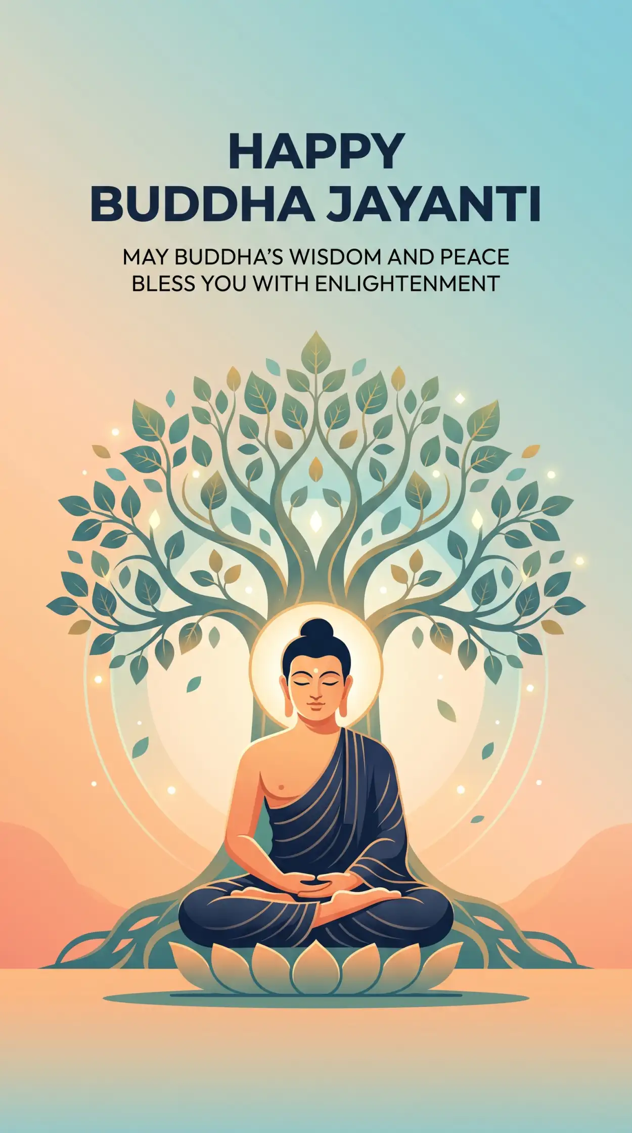 Free Download Buddha Purnima 2026 Vector Art Free - High Quality Happy Buddha Jayanti 2026 Wishes Image
