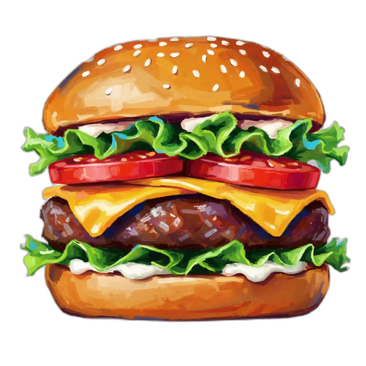 Free Download Burger Png Illustration - High Quality Burger Png Transparent PNG
