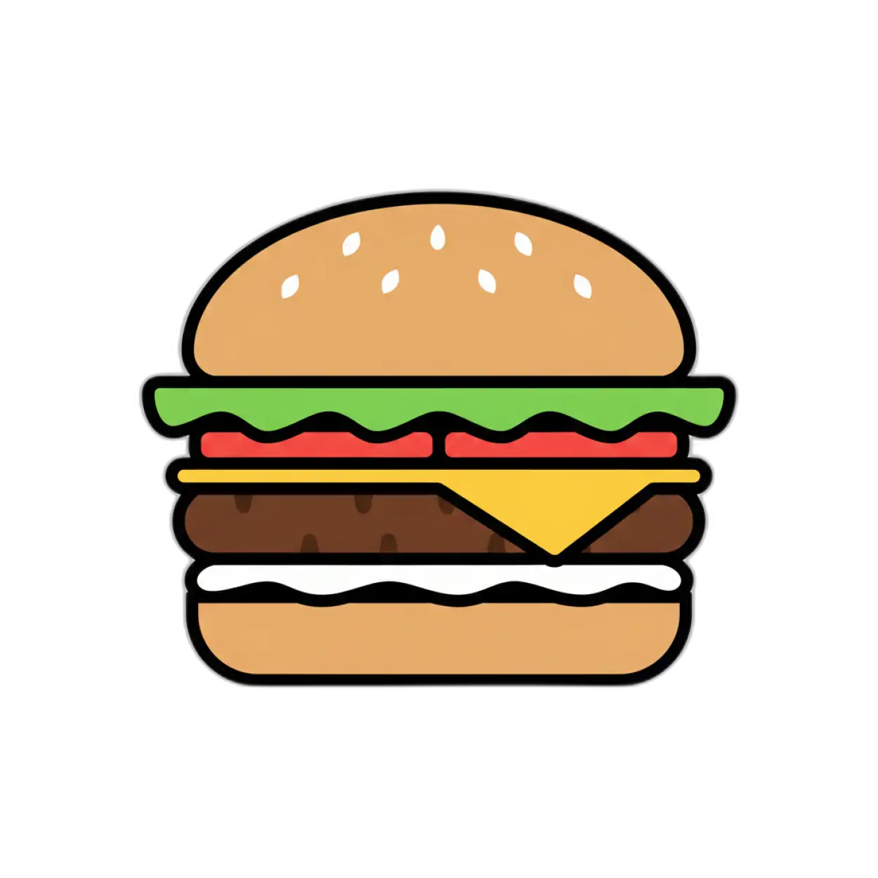 Free Download Burger Png Logo Design Use - High Quality Burger Png Transparent PNG