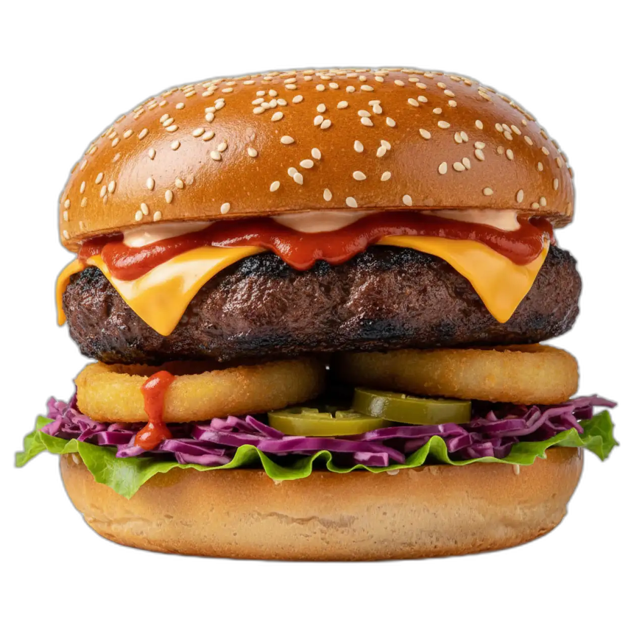 Free Download Burger Png Realistic Style - High Quality Burger Png PNG Image