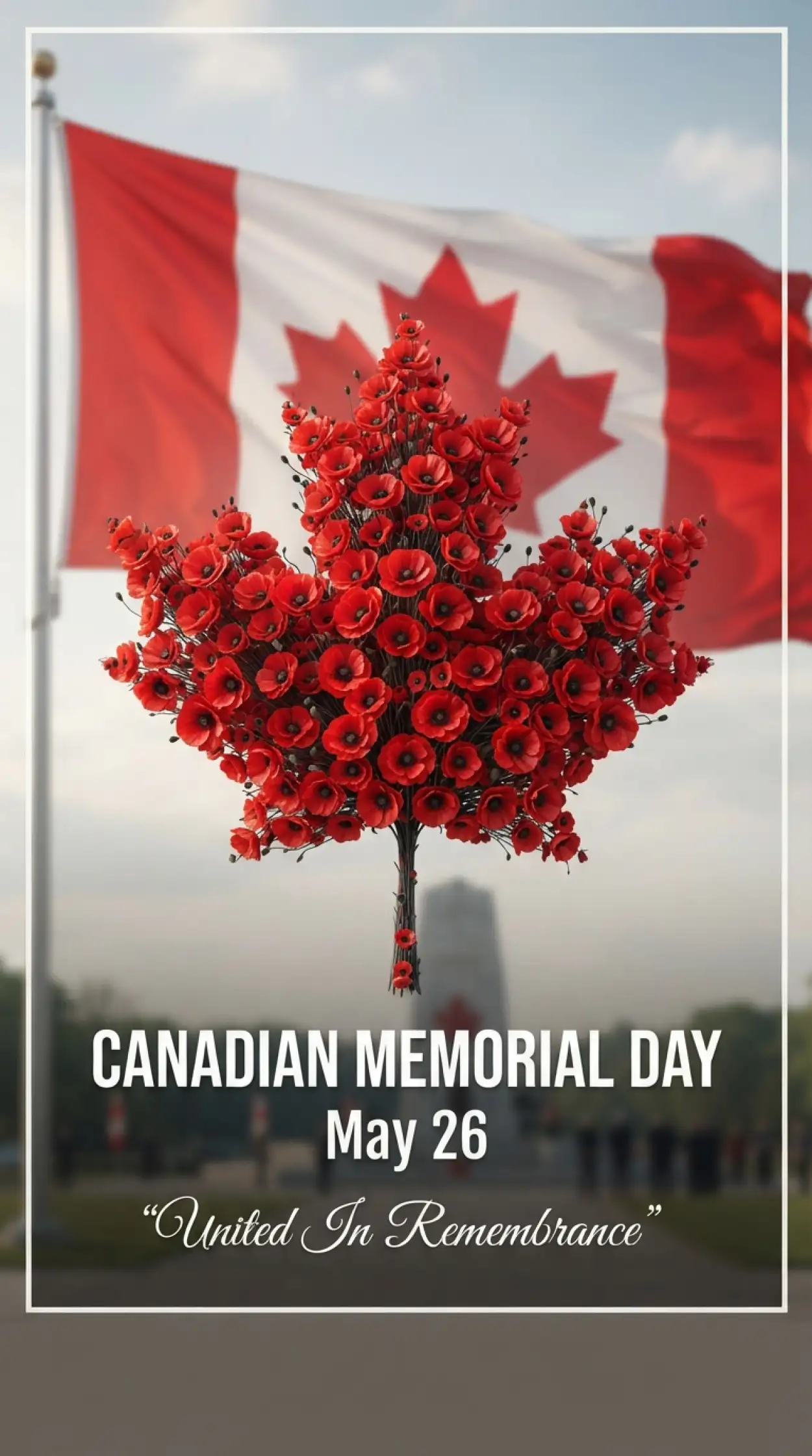 Free Download Canadian Memorial Day Poster Template - High Quality Canadian Memorial Day Image