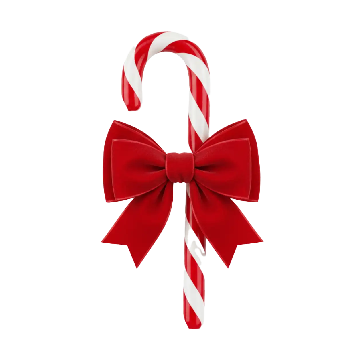 Free Download Candy Cane Png With Red Ribbon Bow - High Quality Candy Cane Png Transparent PNG