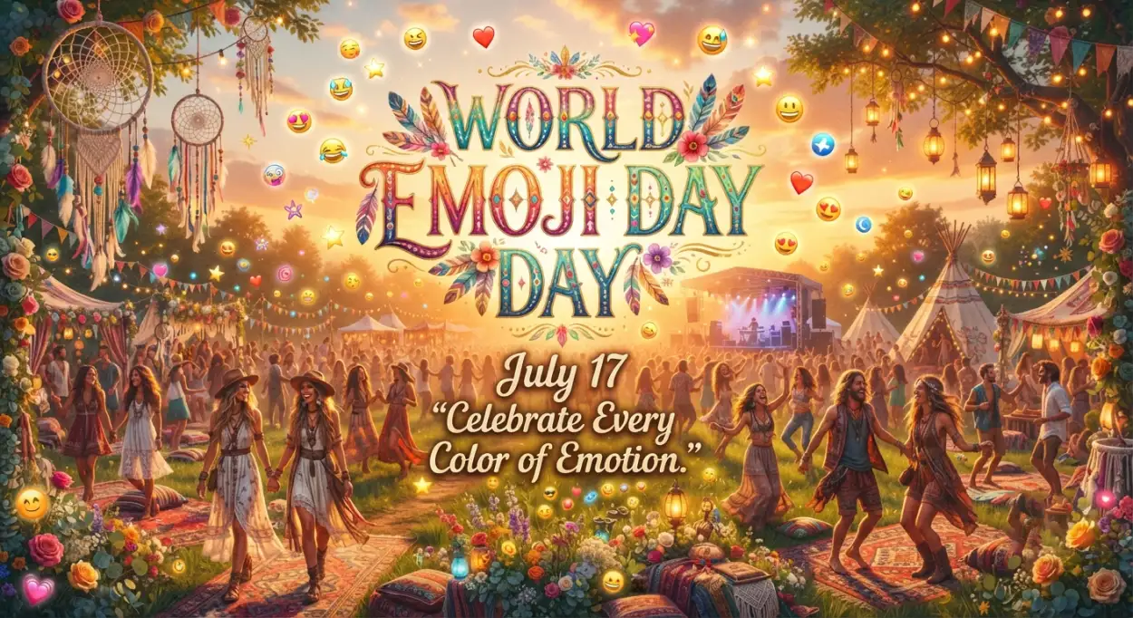 Free Download Cartoon Emoji Day Poster - High Quality World Emoji Day Poster 2026 Image
