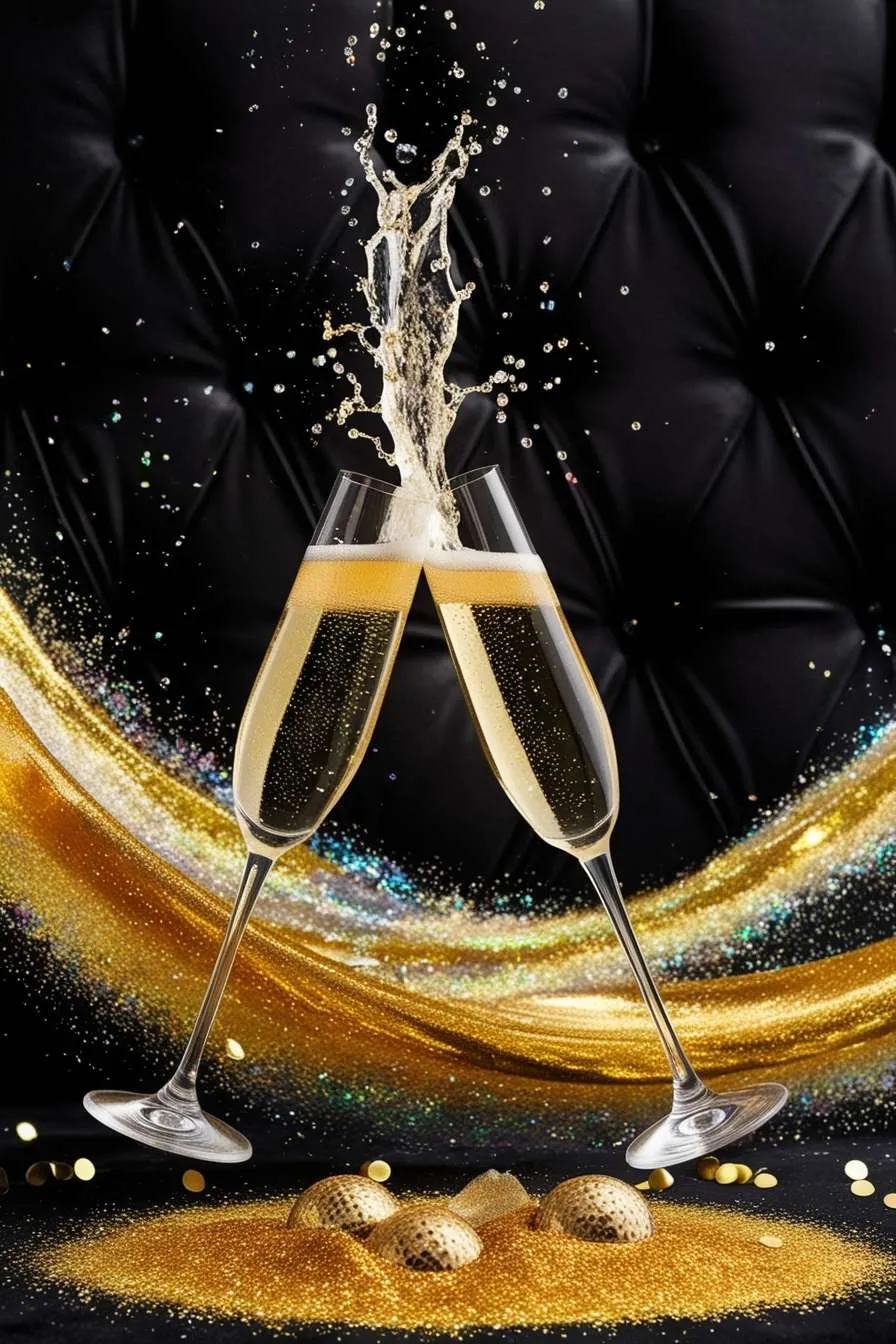 Champagne Background With Confetti Overlay - Royalty Free Champagne Background Image | Pngmagic Free Download Champagne Background With Confetti Overlay - High Quality Champagne Background Background