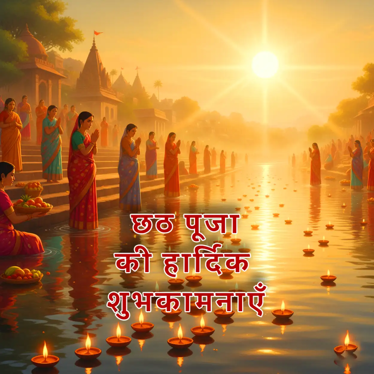 Free Download Chhath Puja Ke Liye Bhakti Message In Hindi - High Quality Happy Chhath Puja Hindi Background