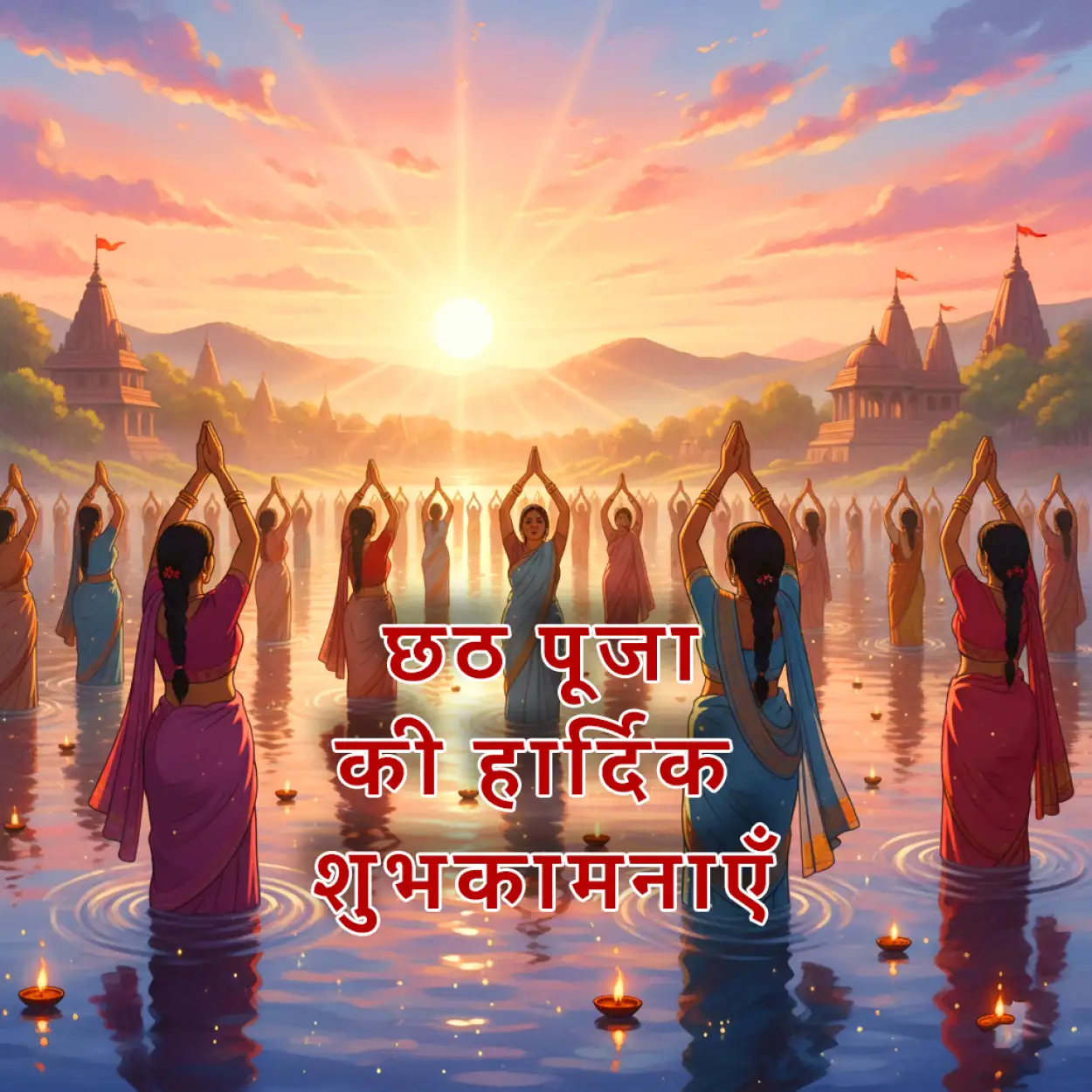 Free Download Chhath Puja Ke Liye Devotional Lines In Hindi - High Quality Happy Chhath Puja Hindi Background