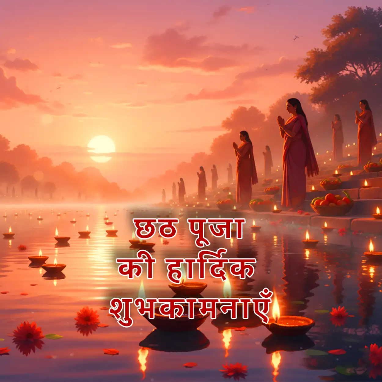 Free Download Chhath Puja Par Maa Ki Puja Ke Shubh Vichar Hindi Me - High Quality Happy Chhath Puja Hindi Image