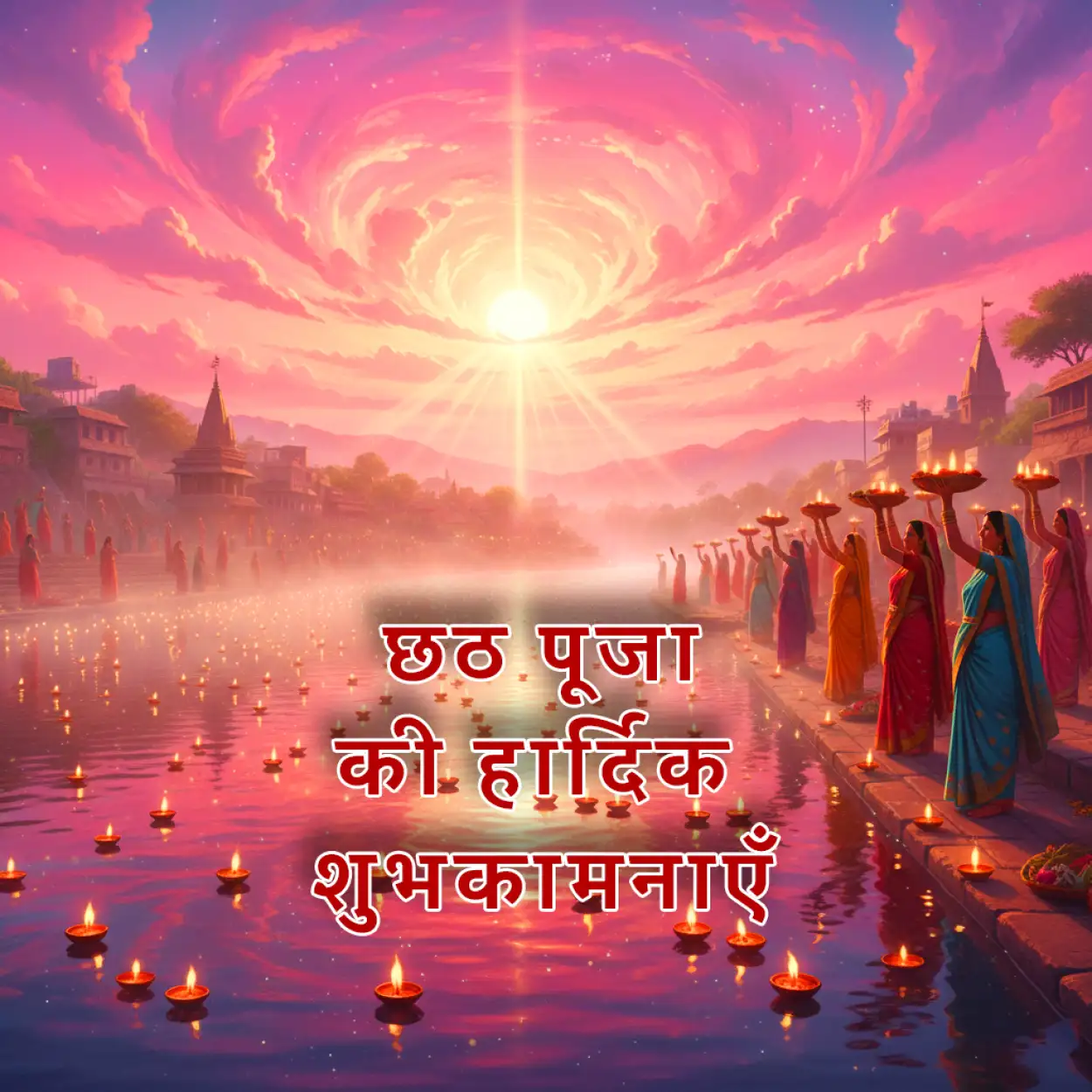 Free Download Chhath Puja Par Subhkamna Sandesh Hindi Font Me - High Quality Happy Chhath Puja Hindi Background