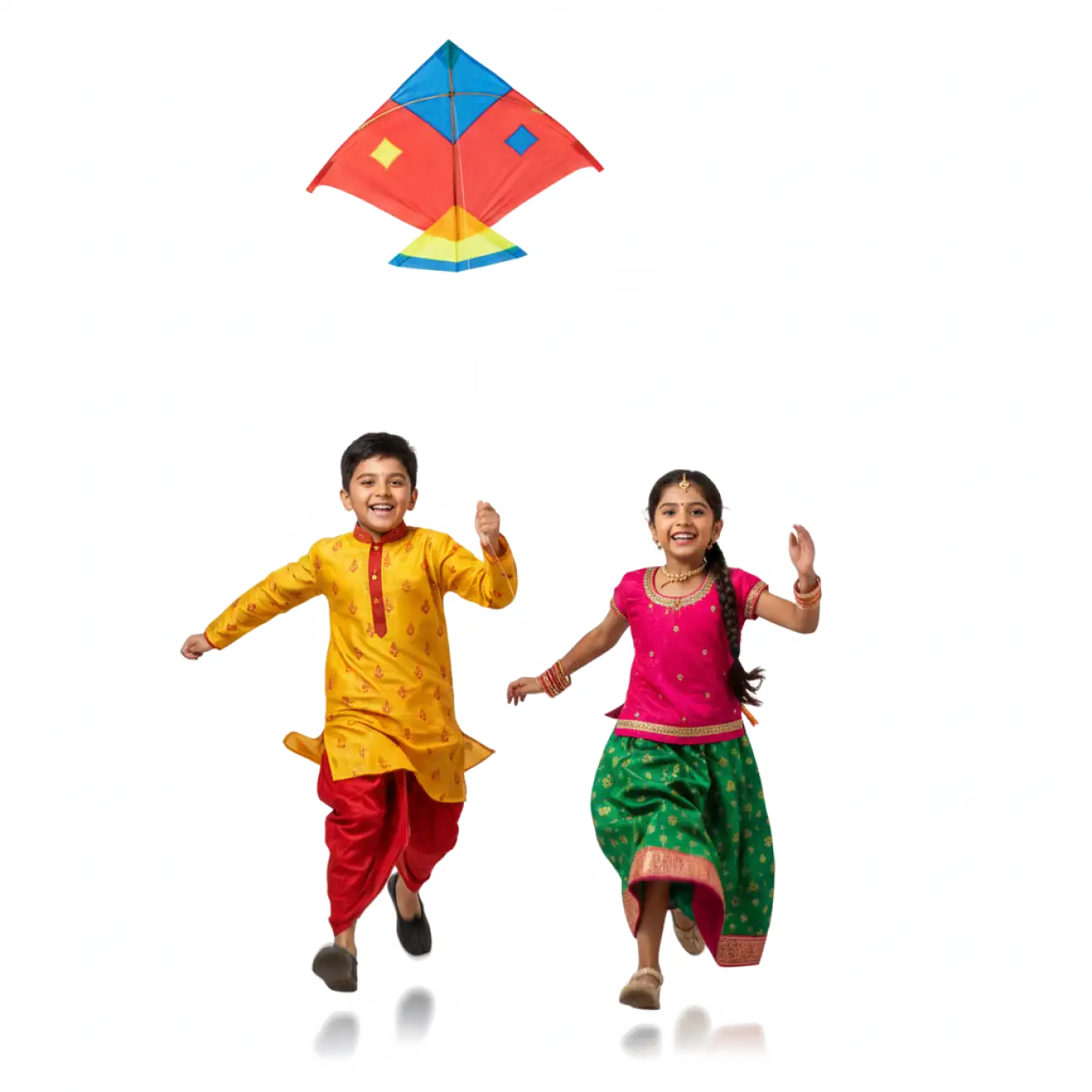 Free Download Children Playing Kite Png - High Quality Kite Flying Png Transparent PNG