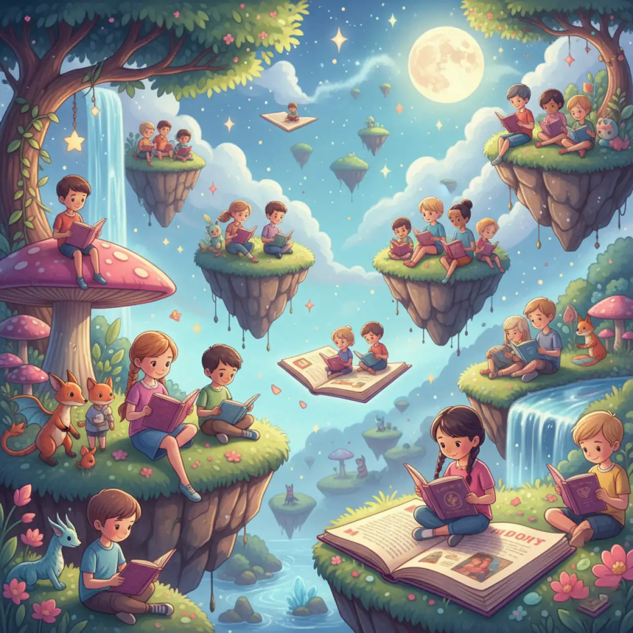 Free Download Childrens Day Background With Cartoon Kids - High Quality Childrens Day Background Background