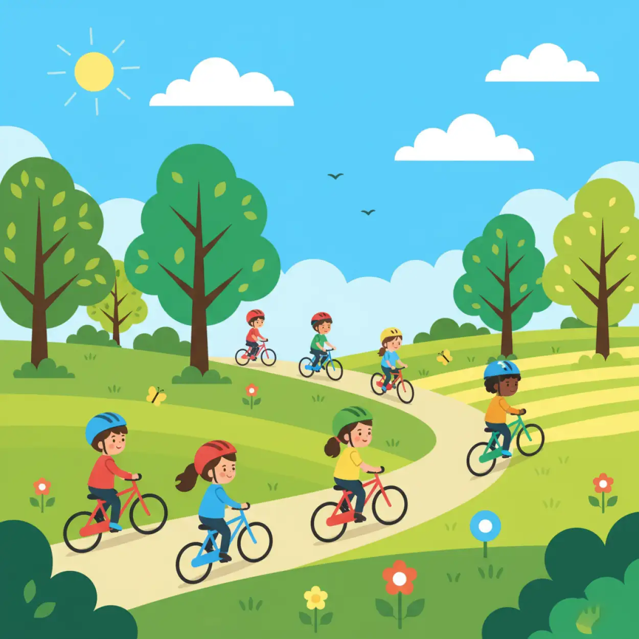 Free Download Childrens Day Background With Cartoon Style Art - High Quality Childrens Day Background Background