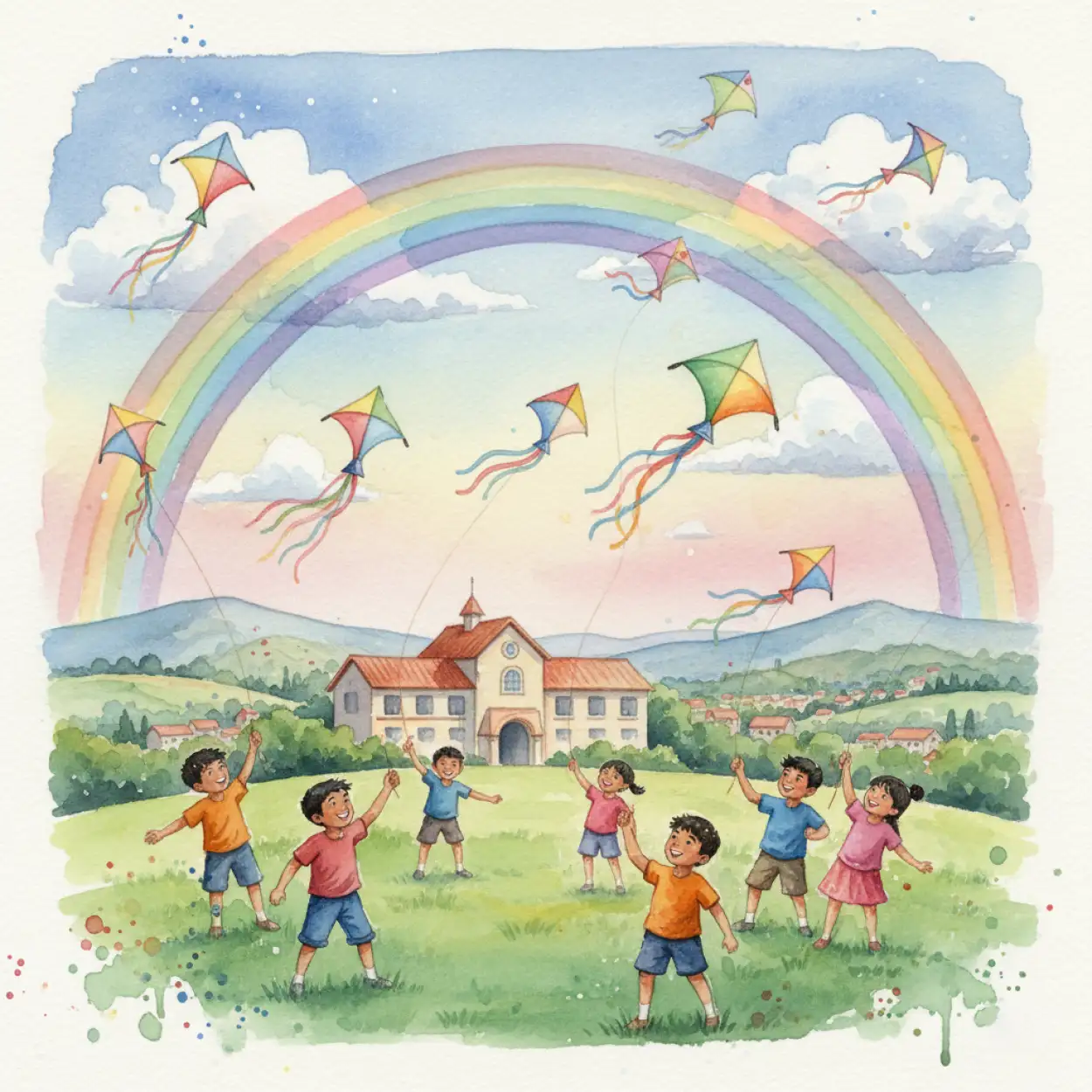 Childrens Day Background With Sky And Clouds - Royalty Free Childrens Day Background Image | Pngmagic Free Download Childrens Day Background With Sky And Clouds - High Quality Childrens Day Background Background