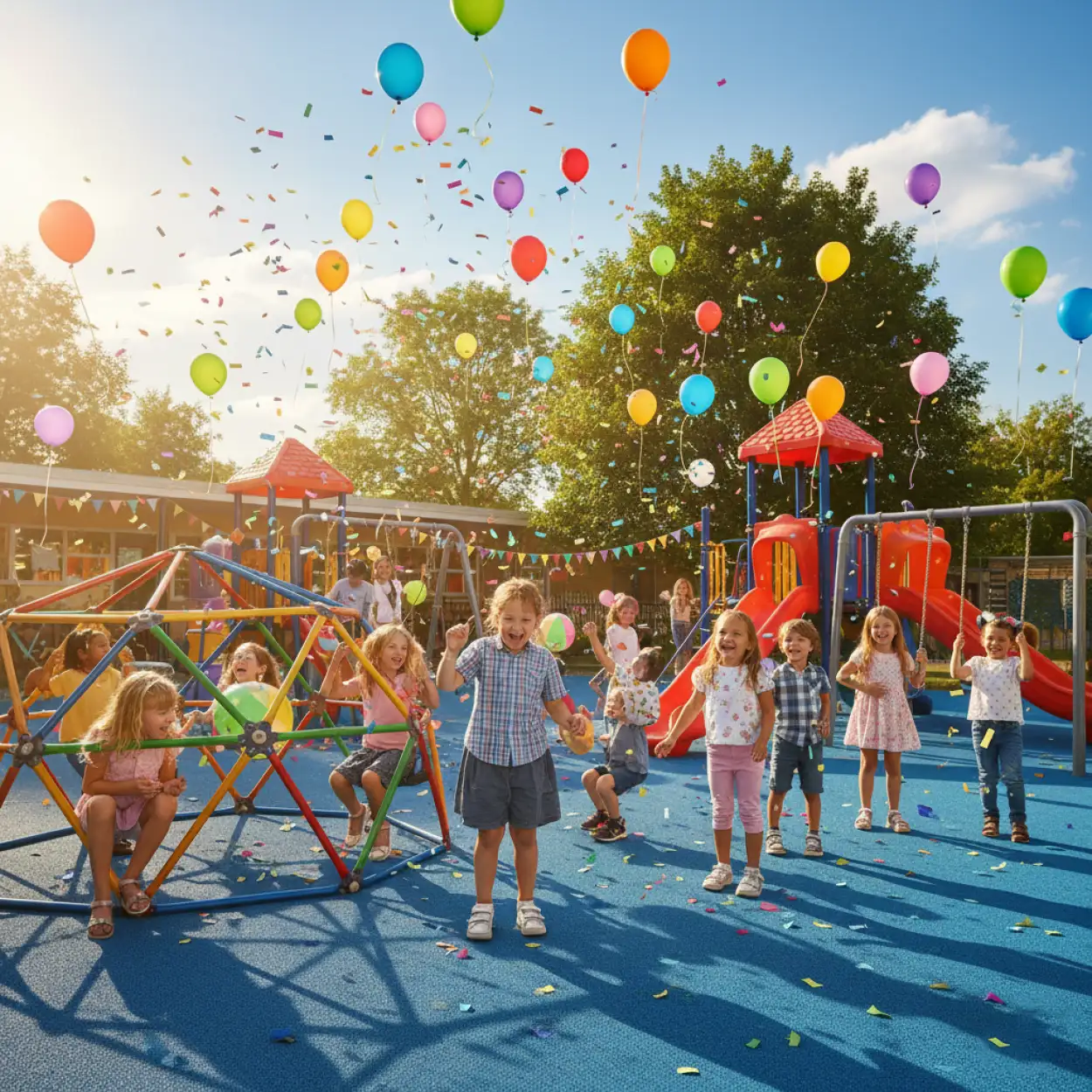 Free Download Childrens Day Hd Background With Confetti - High Quality Childrens Day Background Background