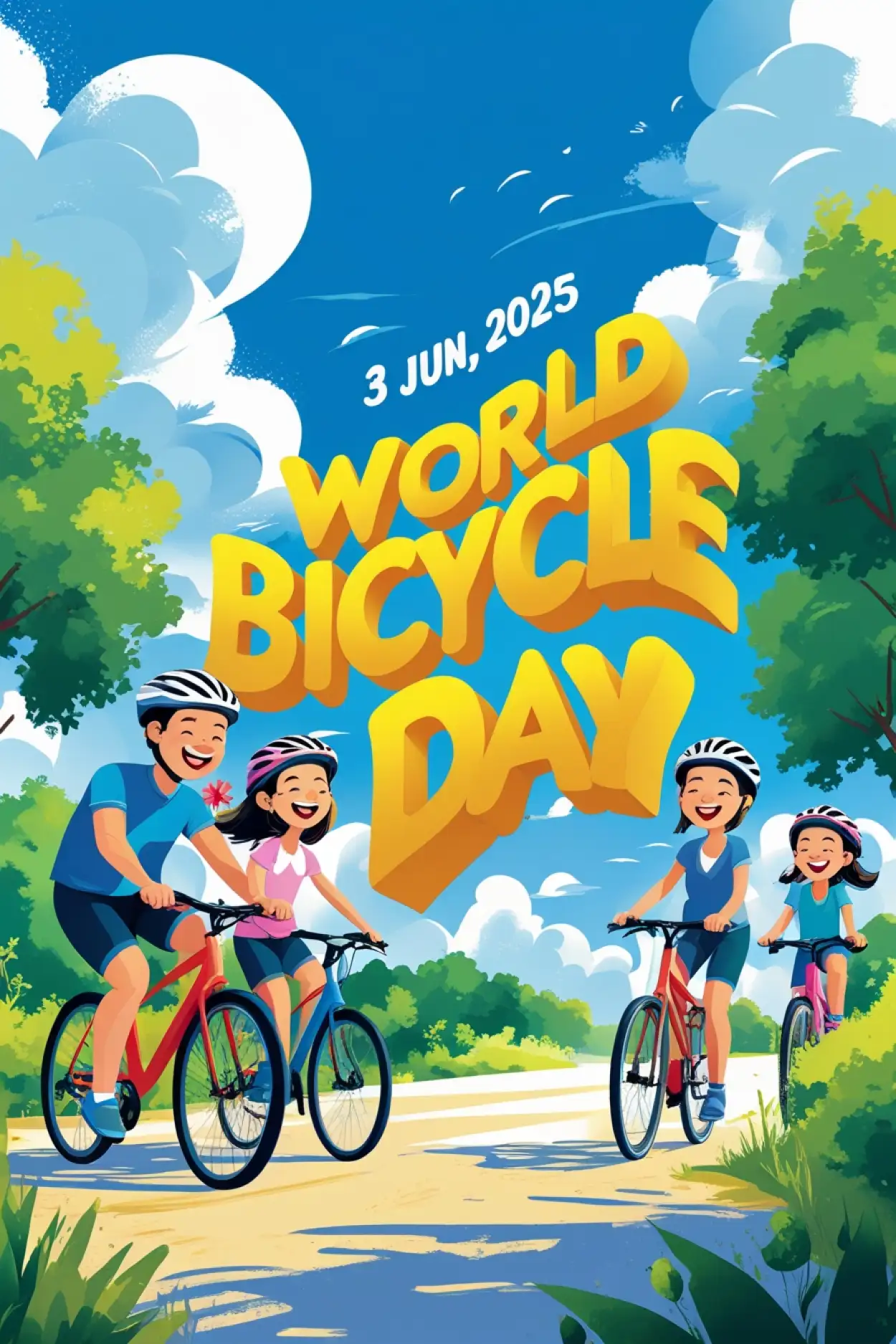 School Celebration Of Cycle Day Image - Royalty Free World Bicycle Day Image | Pngmagic Free Download School Celebration Of Cycle Day Image - High Quality World Bicycle Day Background