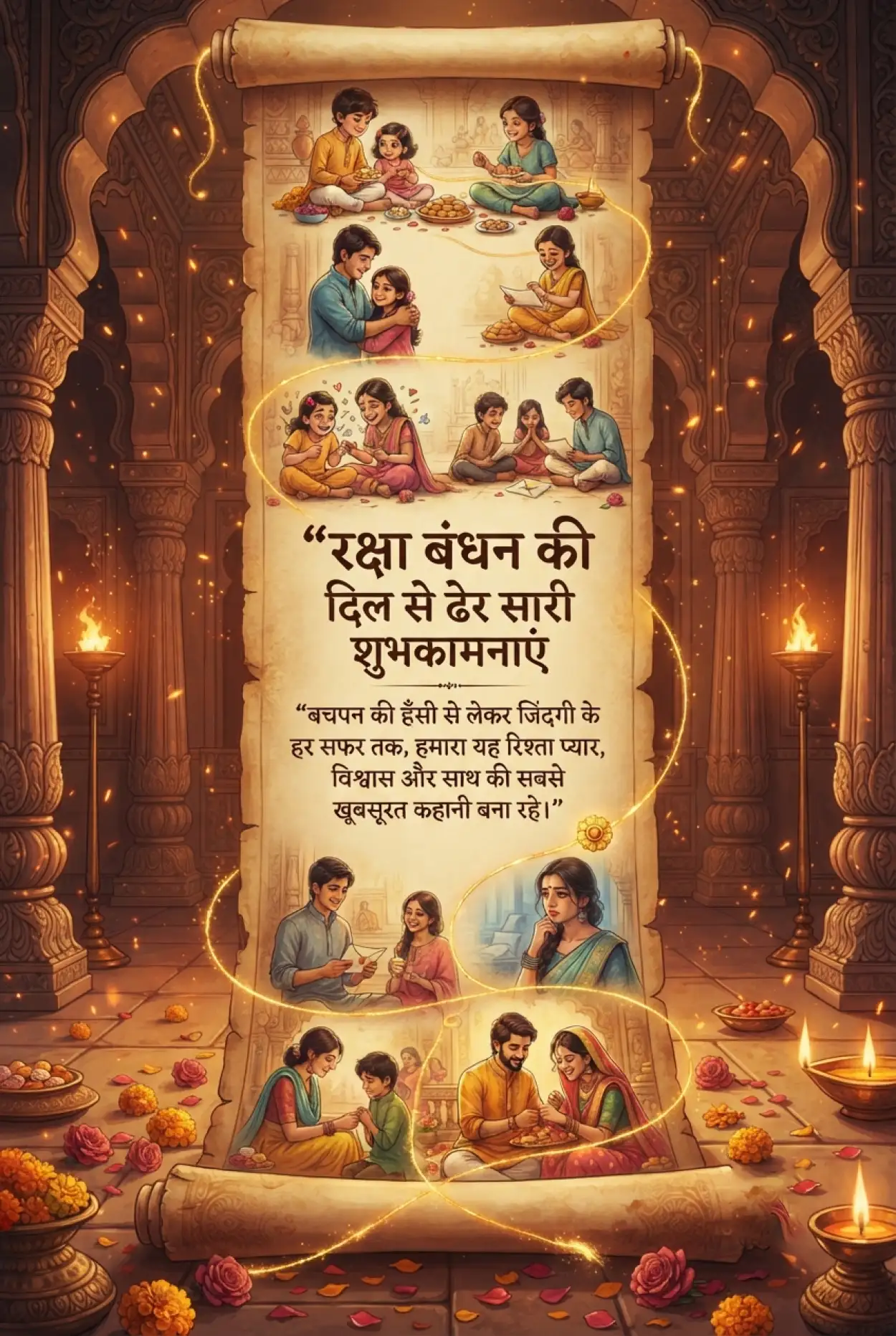 Free Download Choti Behen Ke Liye Raksha Bandhan Wishes - High Quality Raksha Bandhan Ki Shubhkamnaye In Hindi Image