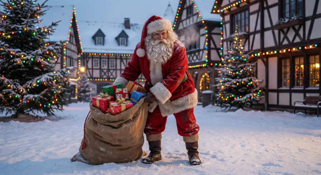 Free Download Christmas Background With Santa Claus For Youtube Thumbnail - High Quality Christmas Background With Santa Claus Background