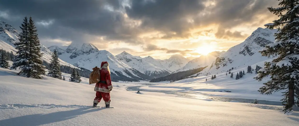 Free Download Christmas Background With Santa Claus Horizontal - High Quality Hristmas Background With Santa Claus Background