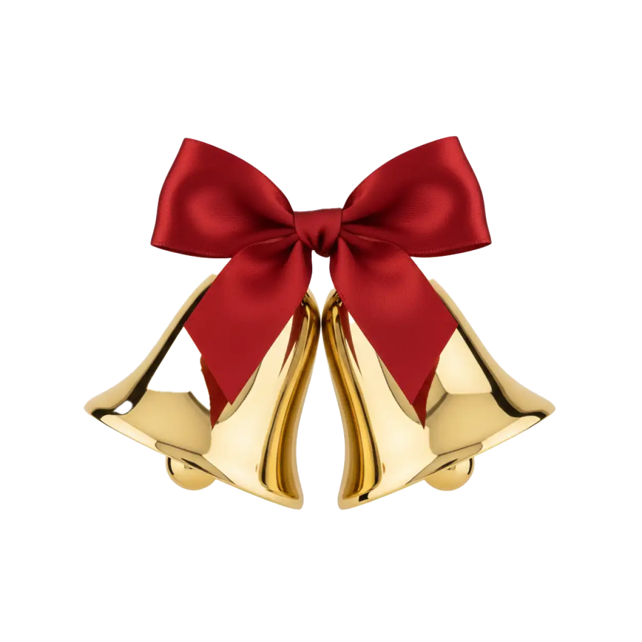 Free Download Christmas Bell Png With Decorative Bow - High Quality Christmas Bell Png PNG Image