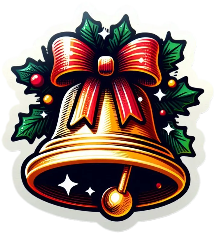 Christmas Bell Png With Festive Background - Royalty Free Christmas Bell Image | Pngmagic Free Download Christmas Bell Png With Festive Background - High Quality Christmas Bell PNG Image