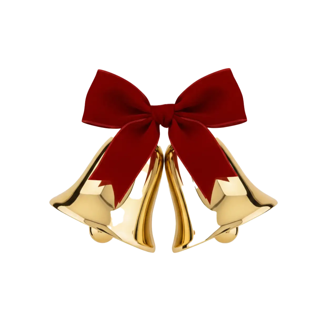 Free Download Christmas Bell Png With Red Ribbon - High Quality Christmas Bell Png PNG Image