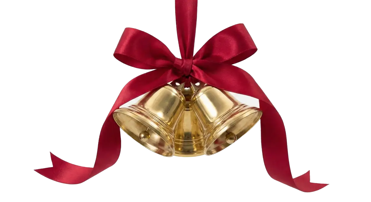 Free Download Christmas Bell Png With Sparkling Effects - High Quality Christmas Bell Png PNG Image
