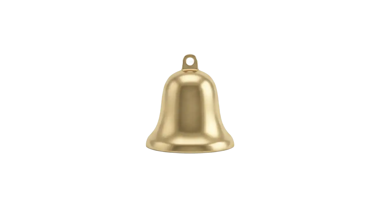 Free Download Christmas Bell With Holly Leaves Png Hd - High Quality Christmas Bell Png PNG Image