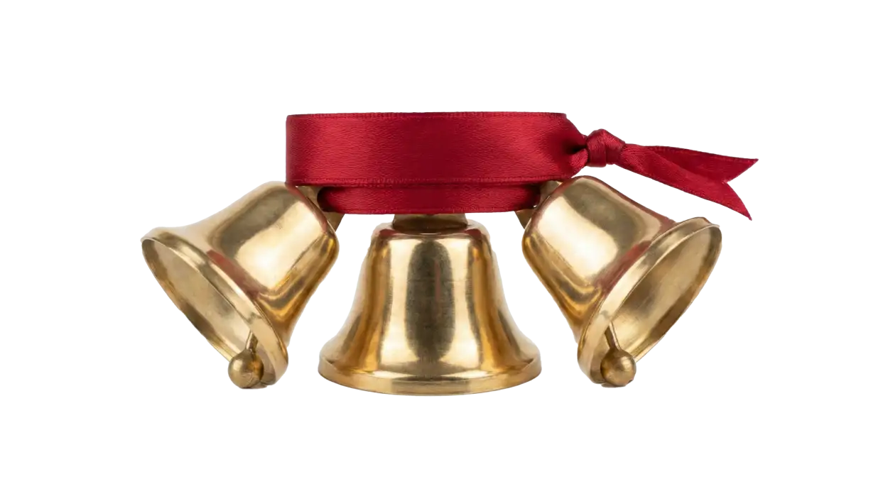 Free Download Christmas Bells Png Clipart No Background - High Quality Christmas Bell Png PNG Image