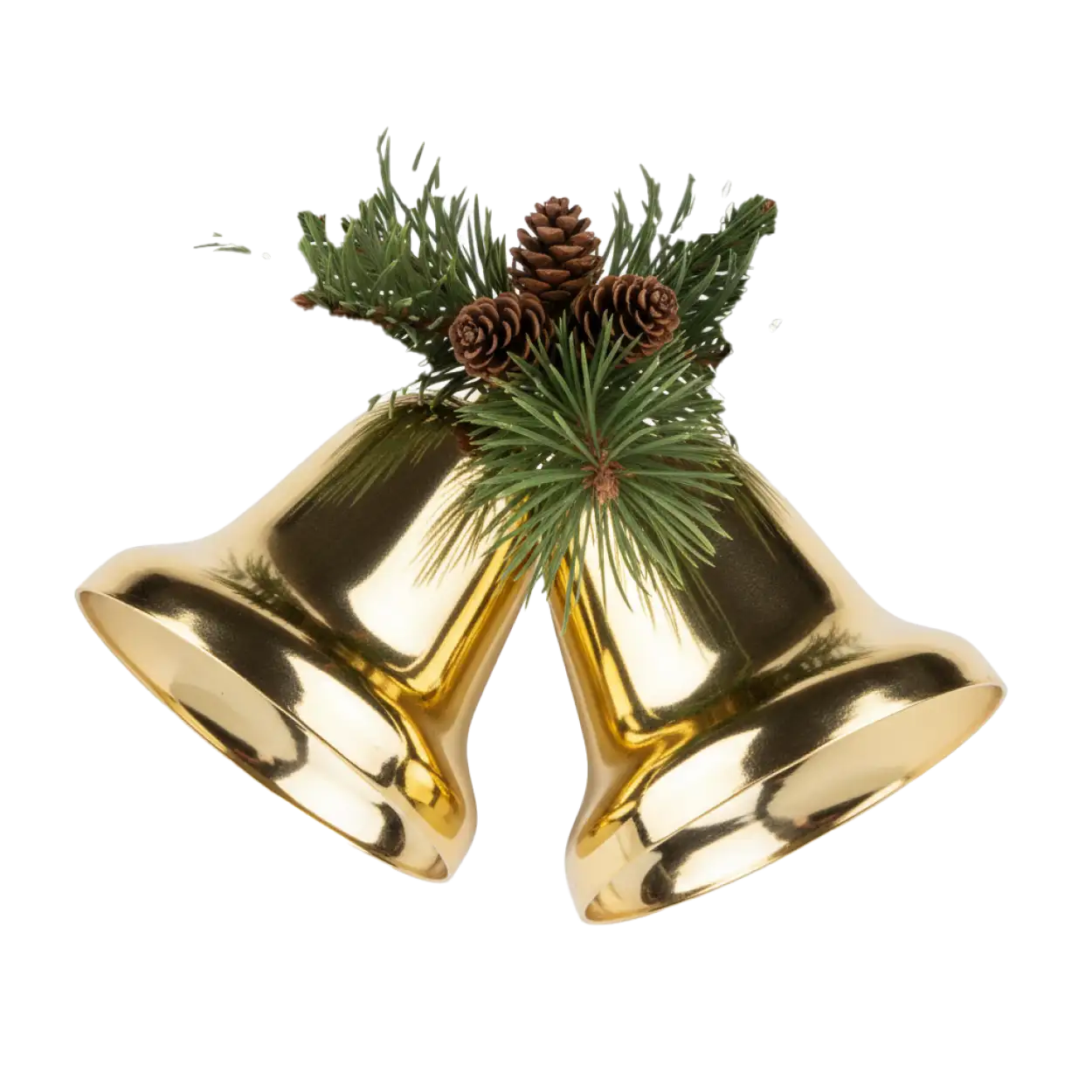 Free Download Christmas Bells Png With Snow Effect - High Quality Christmas Bells Png PNG Image