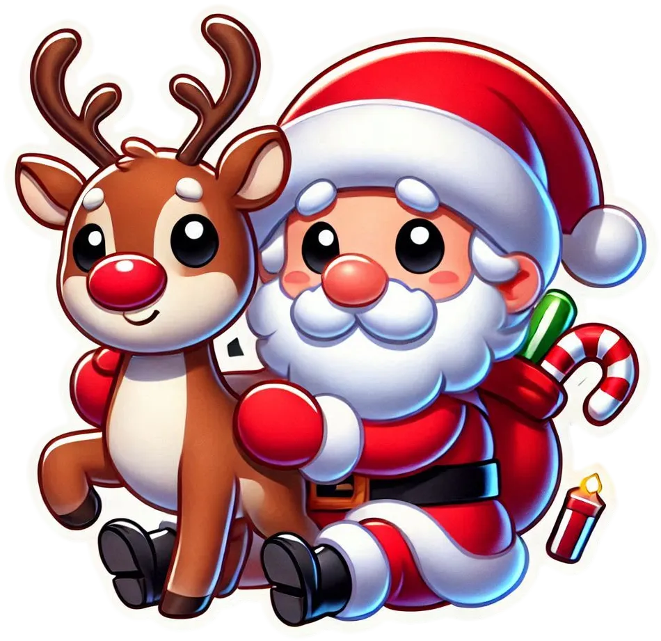 Christmas Cartoon Santa Claus With Reindeer Png Free - Royalty Free Merry Christmas Cartoon Santa Claus Image | Pngmagic Free Download Christmas Cartoon Santa Claus With Reindeer Png Free - High Quality Merry Christmas Cartoon Santa Claus PNG Image