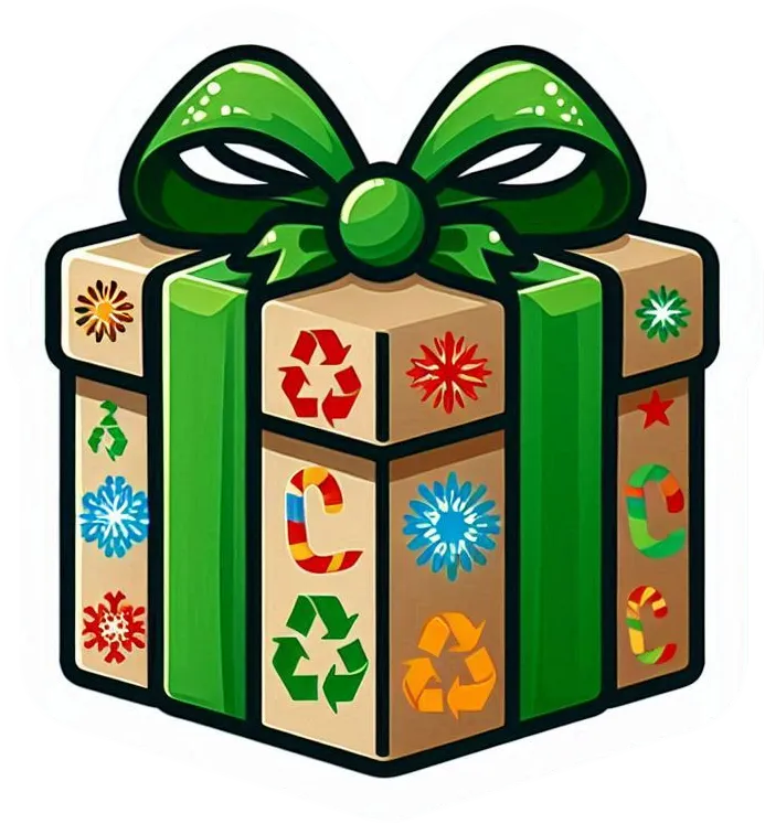 Free Download Christmas Gift Box With Reusable Wrapping For Eco-conscious Gifts - High Quality Gift Box PNG Image