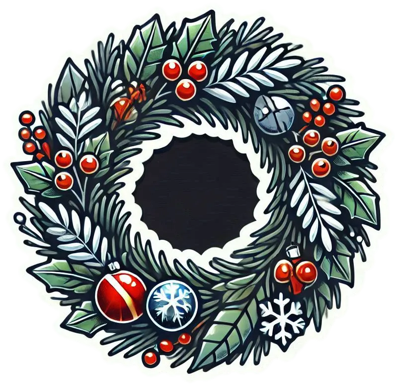 Christmas Wreath Decoration Png With High Resolution - Royalty Free Christmas Decorations Png Image | Pngmagic Free Download Christmas Wreath Decoration Png With High Resolution - High Quality Christmas Decorations Png PNG Image