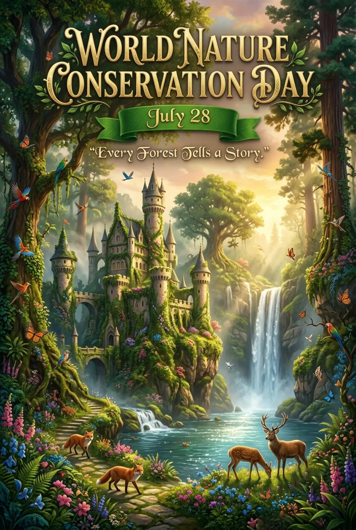 Free Download Cinematic Forest Conservation Artwork - High Quality World Nature Conservation Day 2026 Image