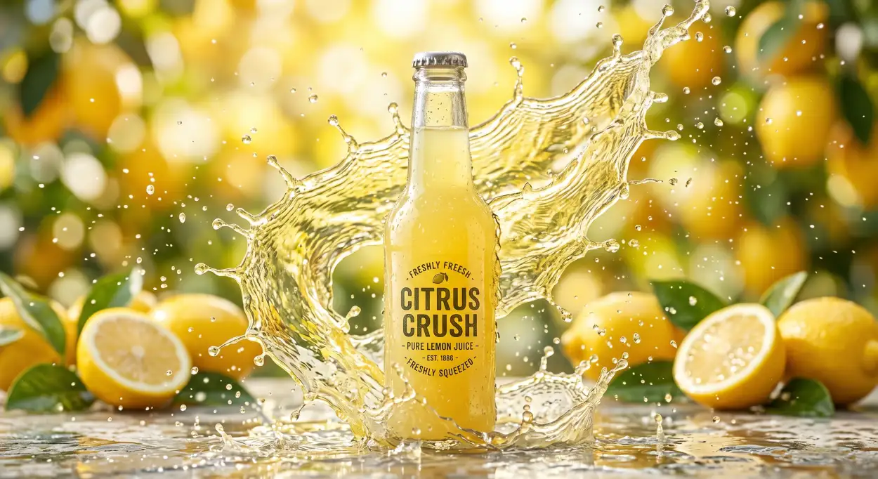 Free Download Citrus Drink Ad Banner - High Quality Lemon Juice Background Background Image