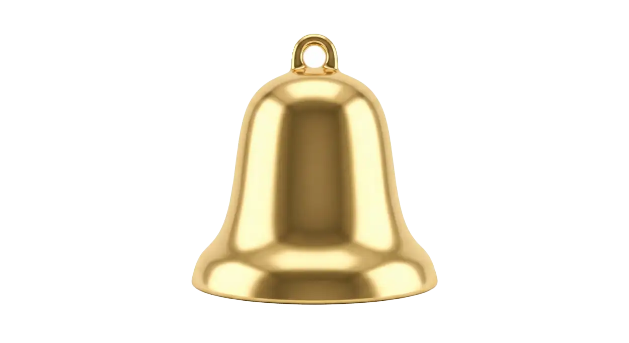 Free Download Classic Christmas Bell Png Premium Quality - High Quality Christmas Bell Png PNG Image