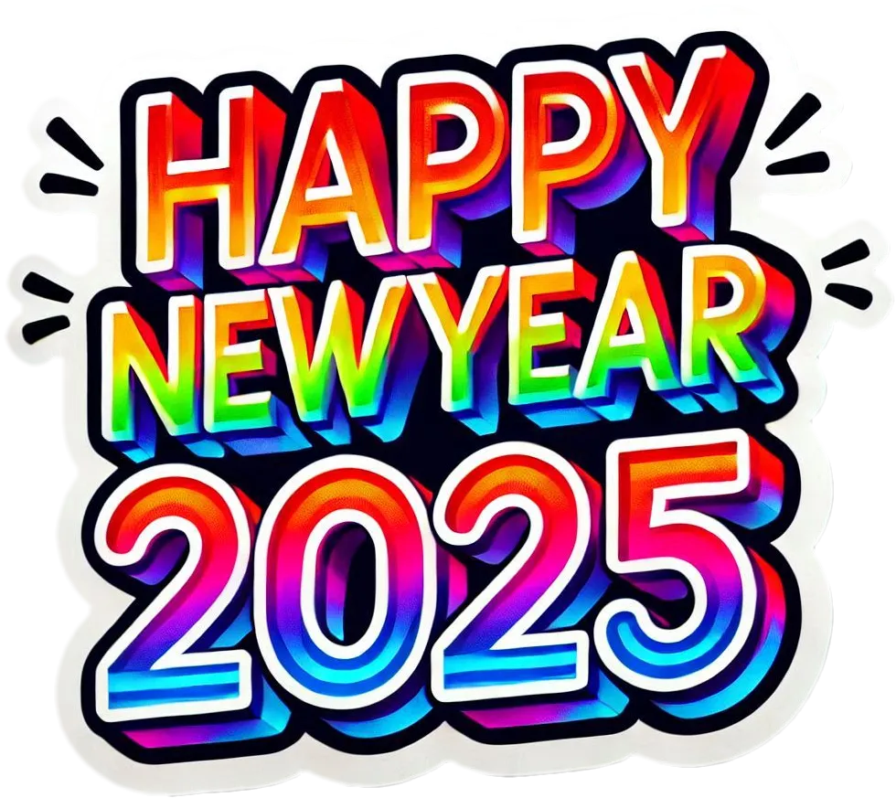 Classic Happy New Year 2025 Text Png For Celebrations - Royalty Free Happy New Year Text PNG Image | Pngmagic Free Download Classic Happy New Year 2025 Text Png For Celebrations - High Quality Happy New Year Text PNG PNG Image