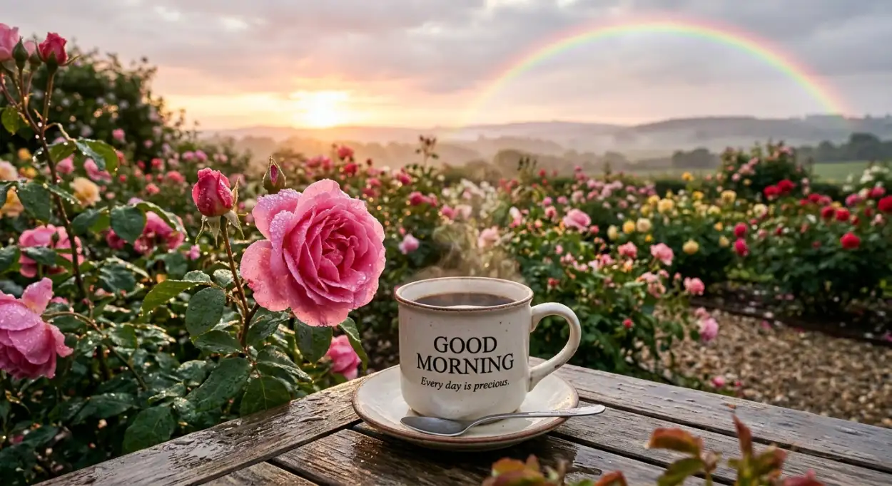 Free Download Coffee And Flowers Good Morning Images - High Quality Good Morning Coffee Image