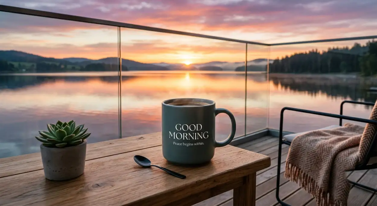 Free Download Coffee Good Morning With Sunrise Landscape - High Quality Good Morning Coffee Image