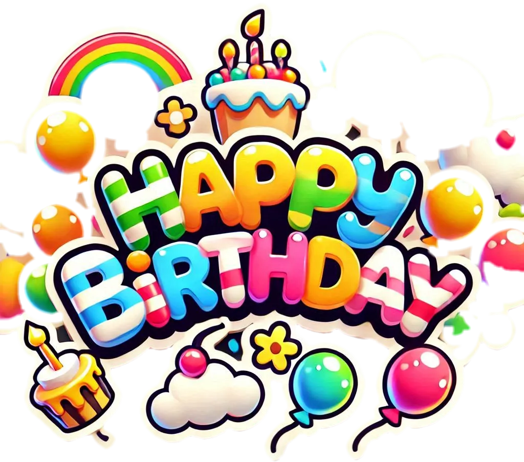 Colorful Balloon Happy Birthday Text For Invitations - Royalty Free Happy Birthday Image | Pngmagic Free Download Colorful Balloon Happy Birthday Text For Invitations - High Quality Happy Birthday PNG Image