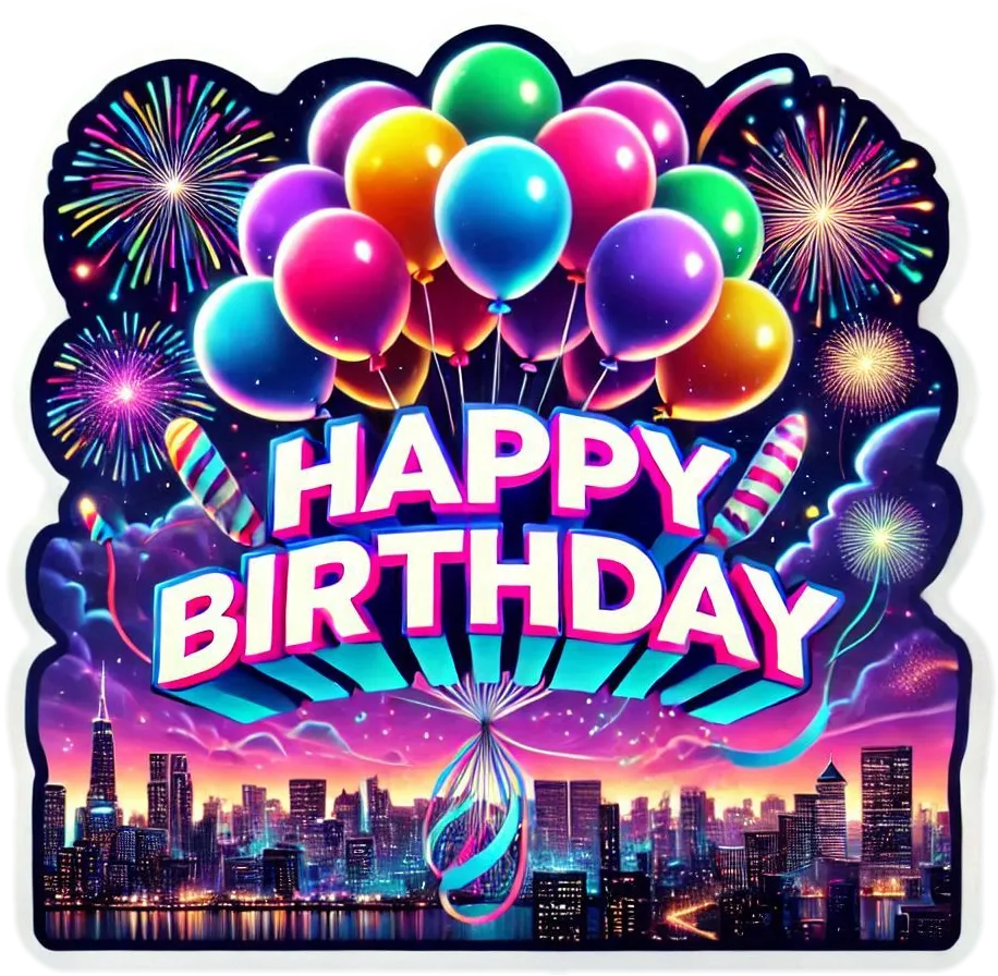 Colorful Balloon Happy Birthday Text For Social Media - Royalty Free Happy Birthday Image | Pngmagic Free Download Colorful Balloon Happy Birthday Text For Social Media - High Quality Happy Birthday PNG Image