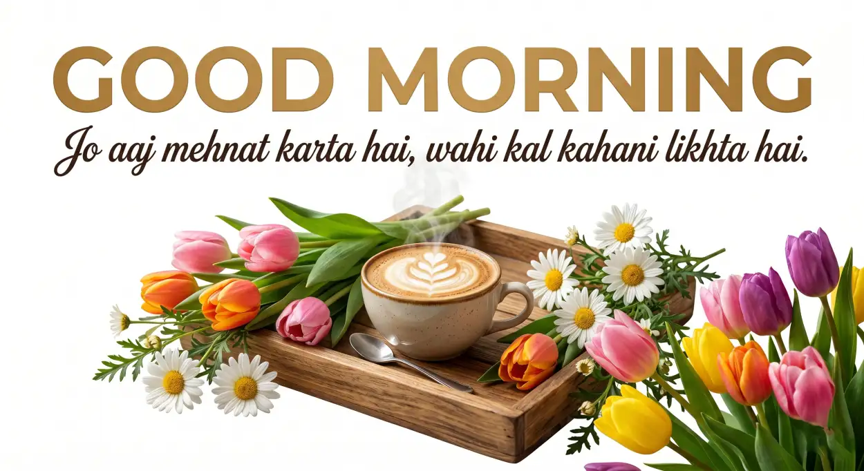 Free Download Colorful Good Morning Flowers And Coffee Pictures - High Quality Good Morning Flowers And Coffee Image