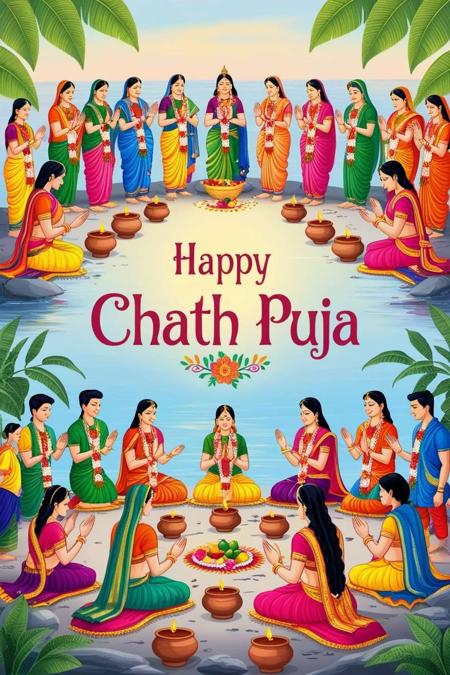 Colorful Happy Chhath Puja Wishes For Download - Royalty Free Happy Chhath Puja Image | Pngmagic Free Download Colorful Happy Chhath Puja Wishes For Download - High Quality Happy Chhath Puja Background