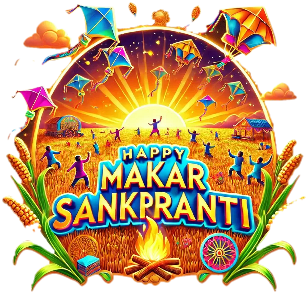 Free Download Colorful Happy Makar Sankranti Png For Social Media - High Quality Happy Makar Sankranti Png PNG Image