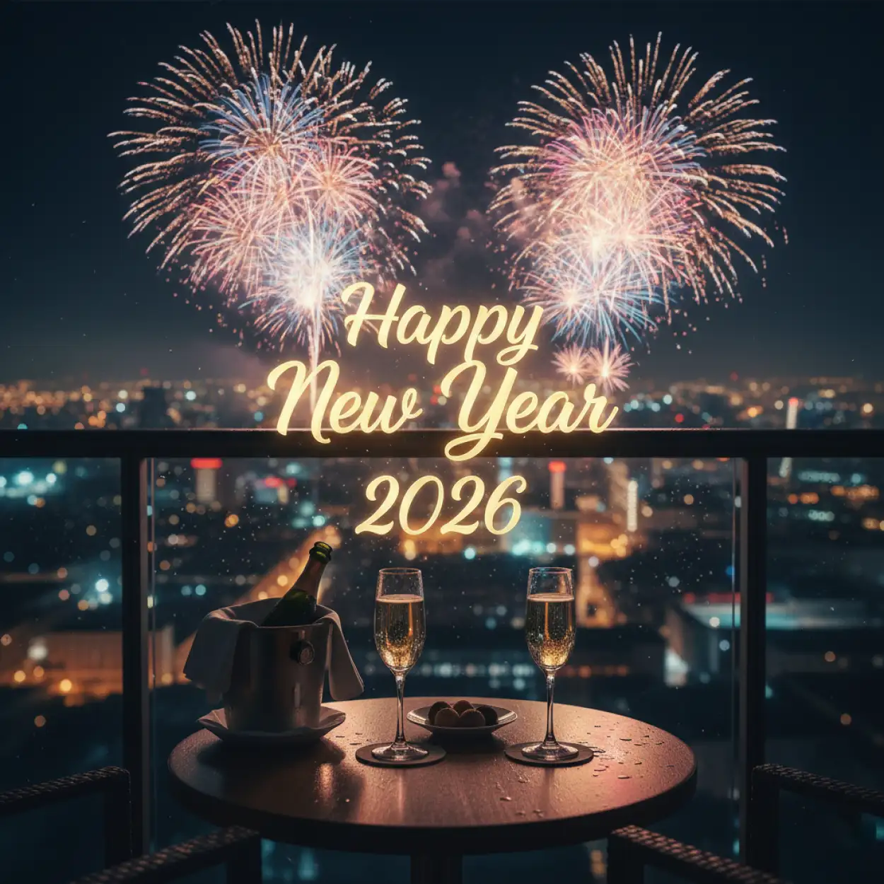 Free Download Colorful New Year Greeting Card 2026 - High Quality New Year Greeting Card Image