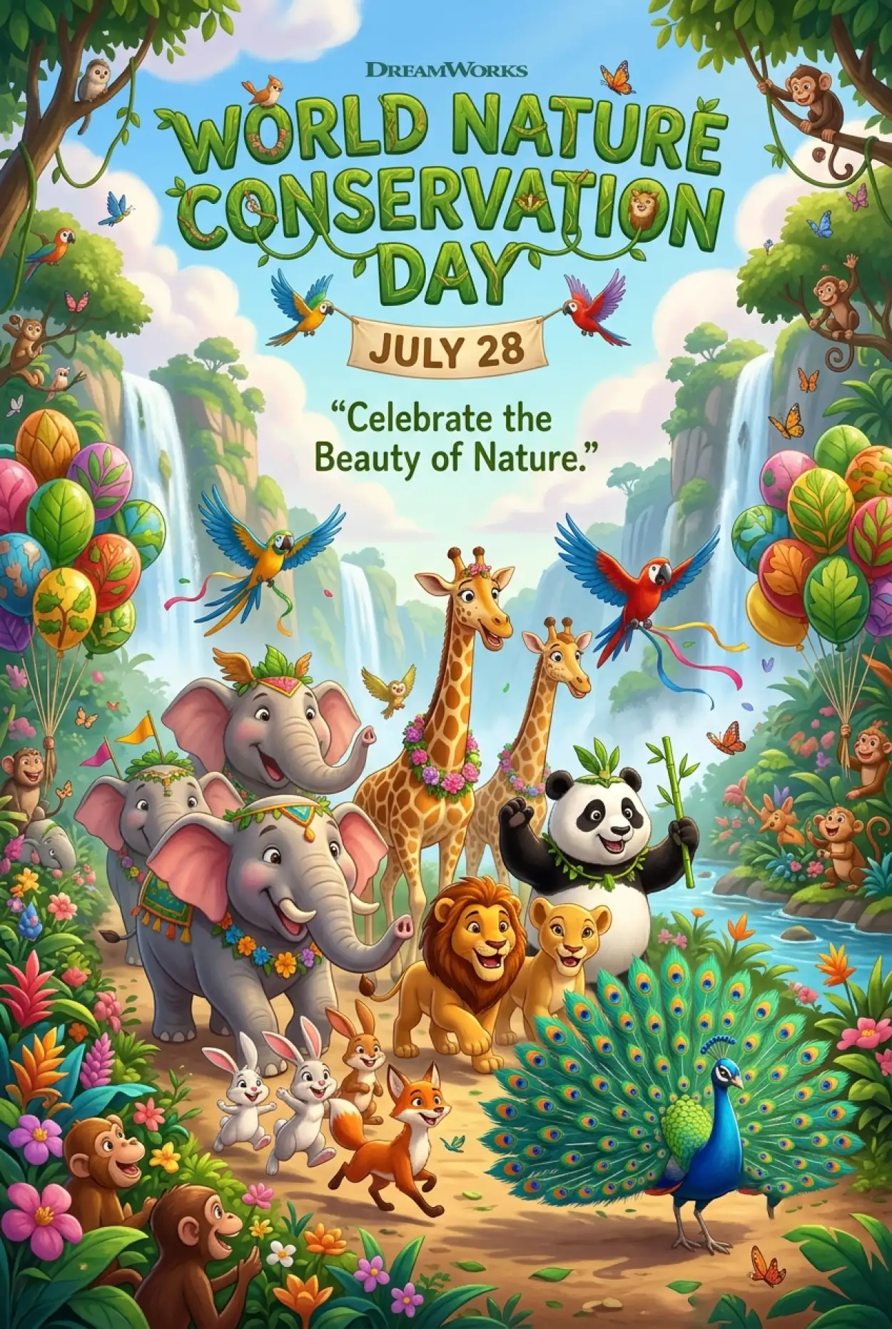 Free Download Community Environmental Awareness Poster - High Quality World Nature Conservation Day 2026 Image